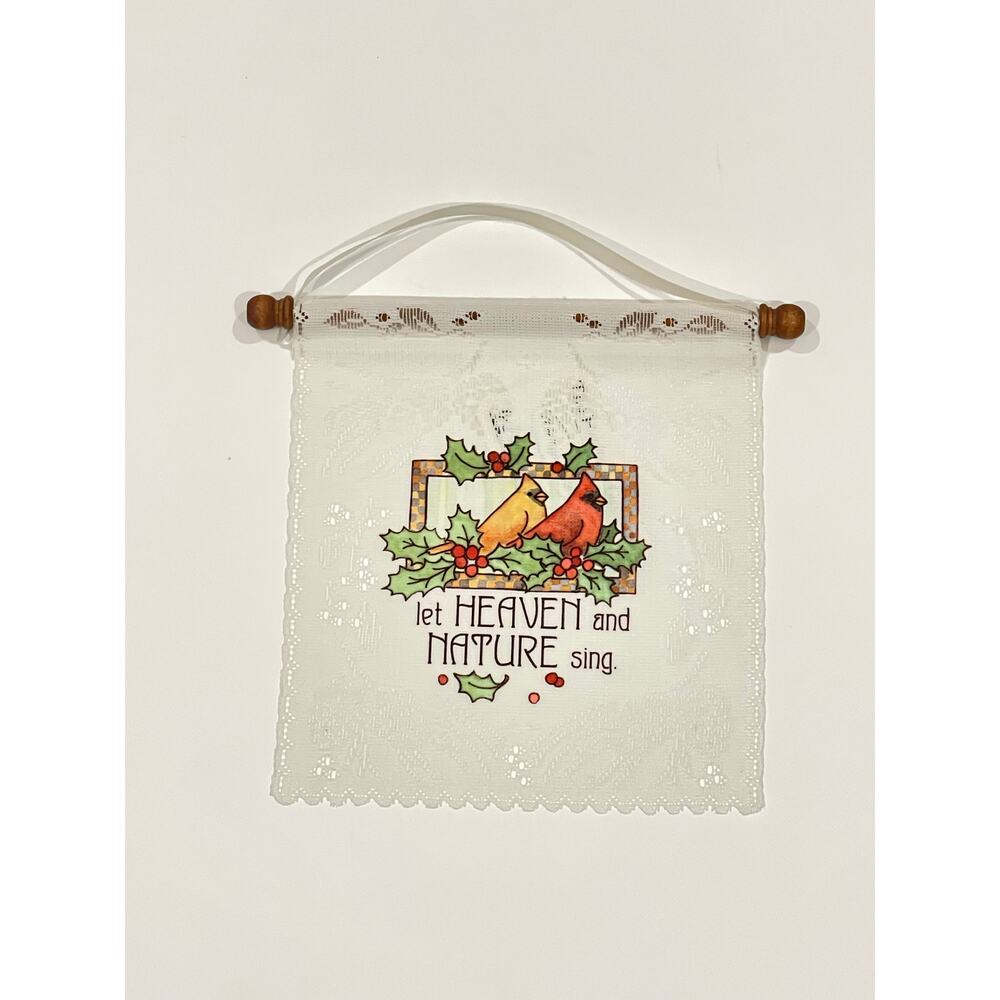 Vintage Heritage Lace Mini Tapestry Let Heaven And Nature Sing